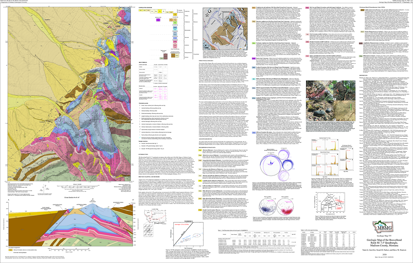 Geologic map of Beaverhead Rock